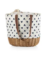 Mickey Mouse Silhouette Coronado Canvas and Willow Basket Tote