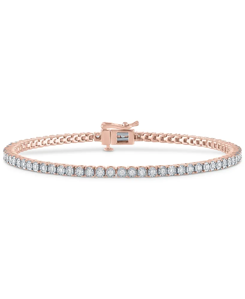 Diamond Tennis Bracelet (1/2 ct. t.w.) Sterling Silver, 14k Gold-Plated Silver or Rose