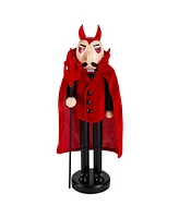 Devil Holding Pitch Fork Halloween Nutcracker, 14"