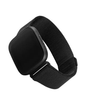WITHit Black Stainless Steel Mesh Band Compatible with the Fitbit Versa and Fitbit Versa 2