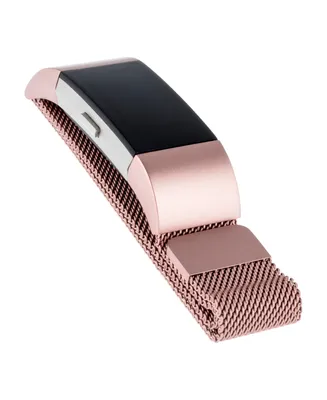 WITHit Rose Gold-Tone Stainless Steel Mesh Band Compatible with the Fitbit Charge 2 - Rose Gold