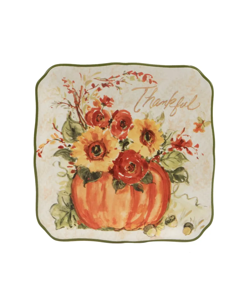 Harvest Morning Canape Plates Set, 4 Pieces