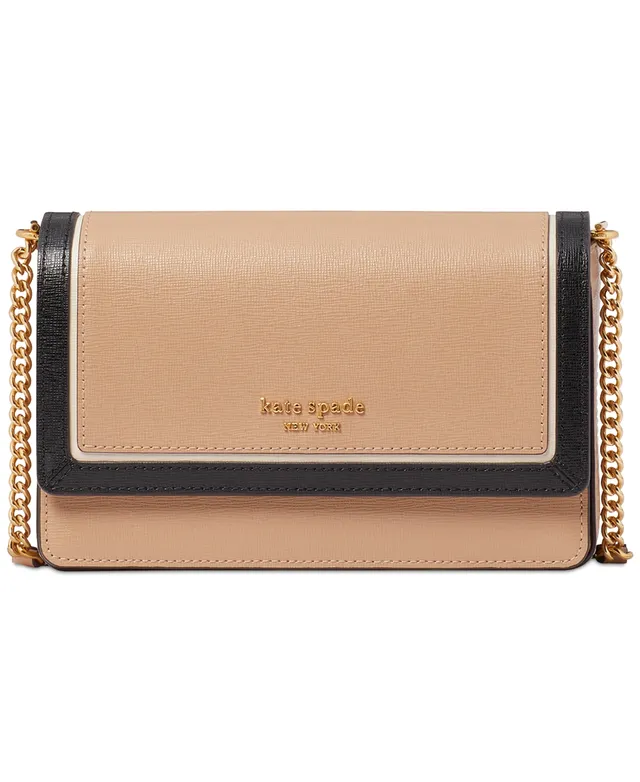 Kate Spade New York Morgan Saffiano Leather Flap Chain Wallet - Black