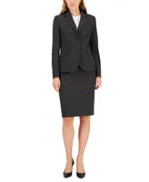 Anne Klein Women's Pinstripe Two-Button Jacket & Flare-Leg Pants Pencil Skirt