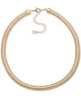 Anne Klein Gold-Tone Omega Chain Collar Necklace, 17" + 3" extender