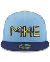 Men's New Era Powder Blue Milwaukee Brewers City Connect 59FIFTY Fitted Hat