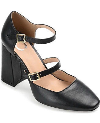 Journee Collection Women's Isadorah Double Strap Heels