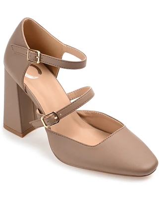 Journee Collection Women's Isadorah Double Strap Heels