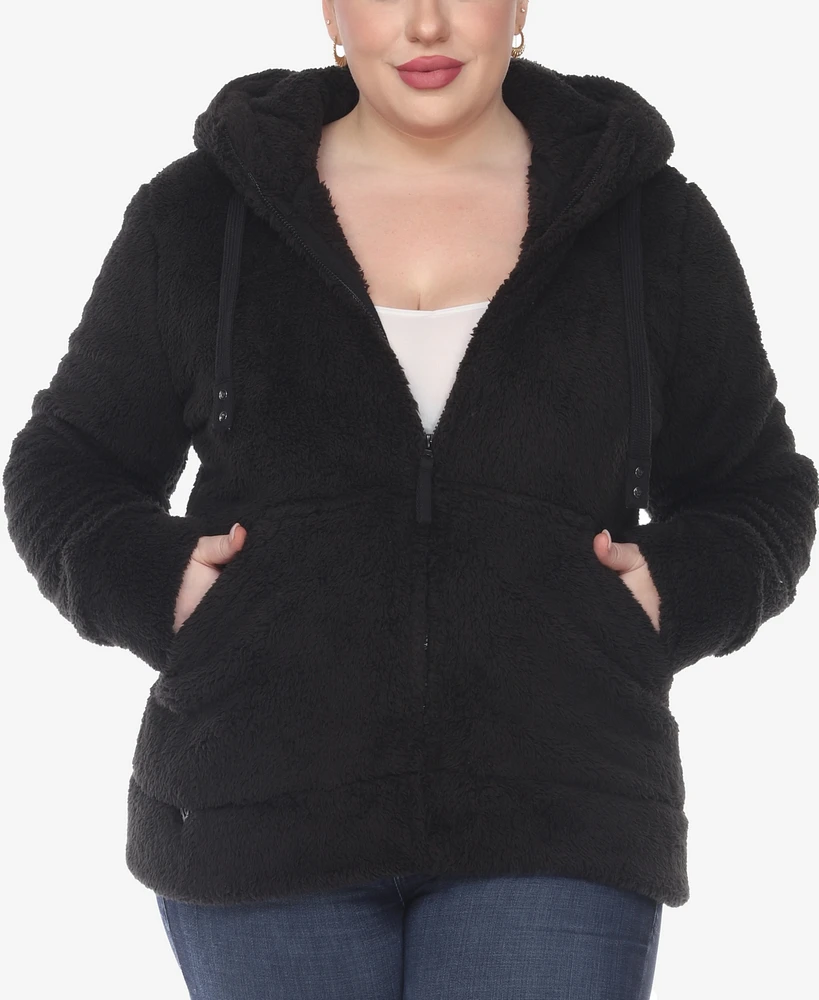 White Mark Plus Hooded Sherpa Jacket