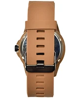 Spgbk Watches Unisex Sandhill Brown Silicone Strap Watch 44mm