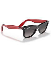 Ray-Ban Disney Unisex Polarized Sunglasses, RB2140 Wayfarer Mickey J22 50