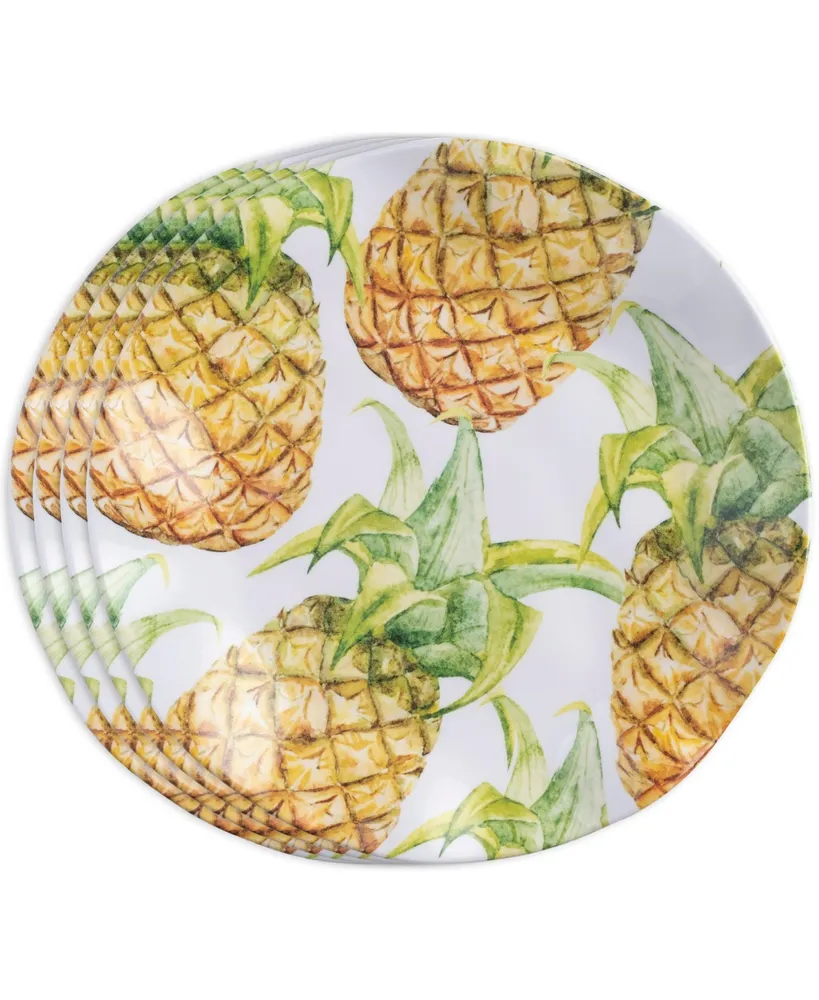 Q Squared Melamine Aloha 10.5" Dinner Plate Set/4