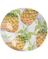 Q Squared Melamine Aloha 10.5" Dinner Plates, Set of 4