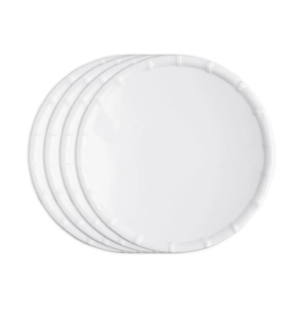 Q Squared Melamine Zen Bamboo 11" Dinner Plates, Set of 4