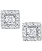 Diamond Cluster Stud Earrings (1/4 ct. t.w.) in 14k White Gold