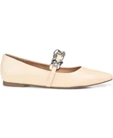 Journee Collection Women's Metinaa Chain Mary Jane Pointed Toe Flats