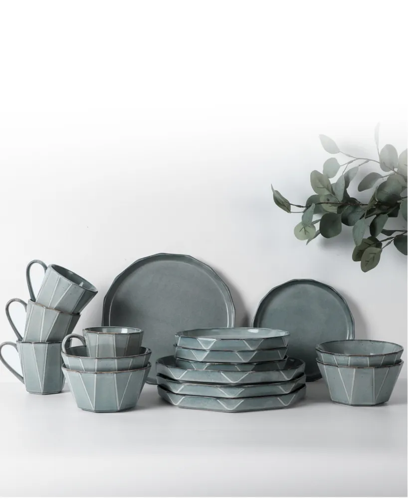 Table 12 Stonewashed 16-Pc Dinnerware Set, Service for 4