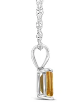 Citrine (1-5/8 ct.t.w) Pendant Necklace in 14K White Gold