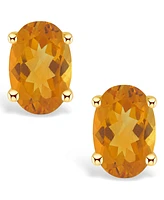 Citrine (7/8 ct. t.w.) Stud Earrings 14K Yellow Gold or White