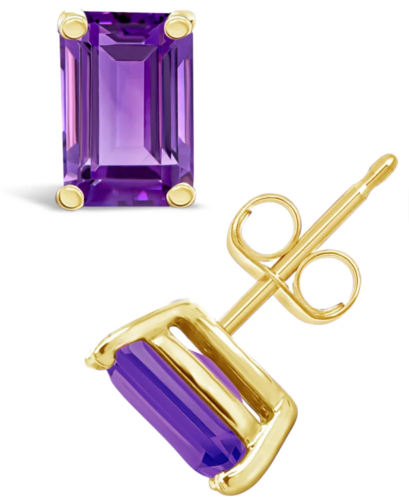 Amethyst (1-1/10 ct. t.w.) Stud Earrings 14K Yellow Gold or White