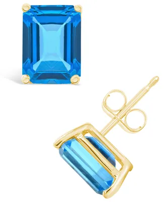 Topaz (4 ct. t.w.) Stud Earrings 14K Yellow Gold or White