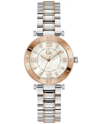 Guess Gc Muse Women's Swiss Two-Tone Stainless Steel Bracelet Watch 34mm - Gold