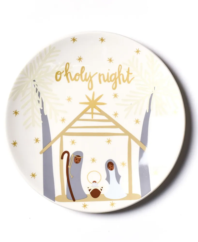 Coton Colors Neutral Nativity Salad Plate 4 Piece Set, Service for 4