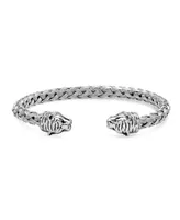 Steeltime Braided Wire Tiger Head Bracelet