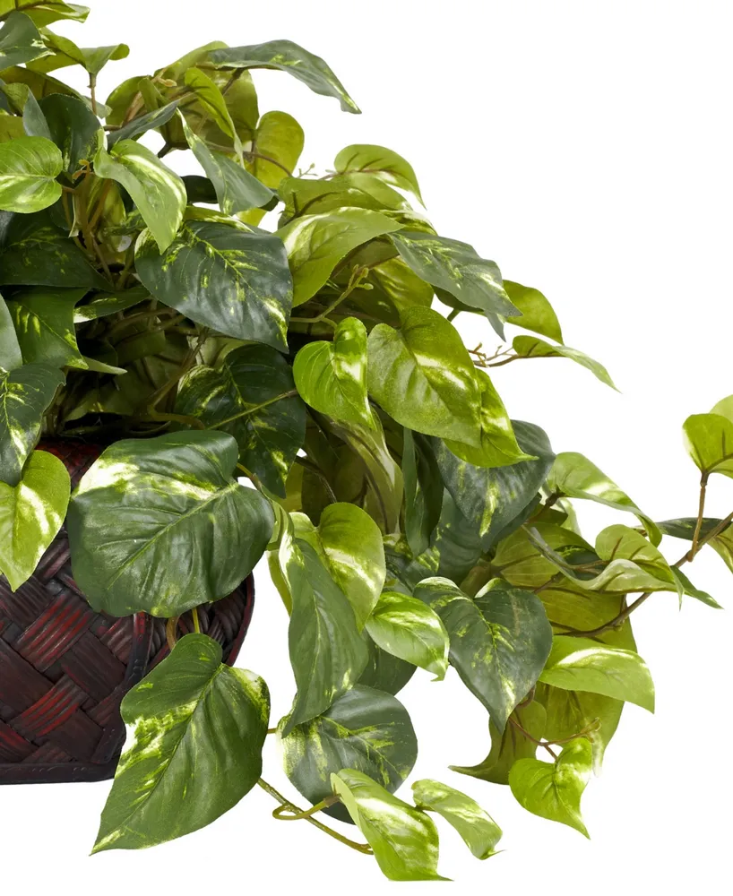 Nearly Natural Pothos Artificial Plant in Decorative Vase