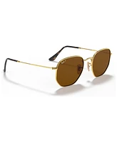 Ray-Ban Unisex Polarized Sunglasses, RB3548N Hexagonal Washed Evolve