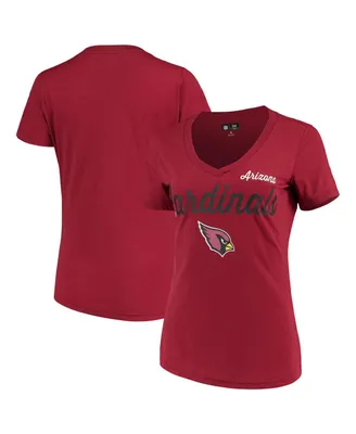 Women's G-iii 4Her by Carl Banks Cardinal Arizona Cardinals Post Season V-Neck T-shirt