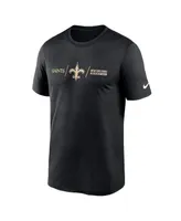 Men's Nike Black New Orleans Saints Horizontal Lockup Legend T-shirt