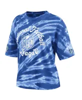 Women's Wear by Erin Andrews Blue Nfl Tie-Dye T-shirt