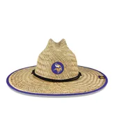 Men's New Era Natural Minnesota Vikings 2022 Nfl Training Camp Official Straw Lifeguard Hat