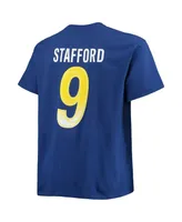 Men's Fanatics Matthew Stafford Royal Los Angeles Rams Big and Tall Player Name Number T-shirt