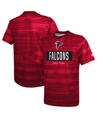 Men's New Era Red Atlanta Falcons Combine Authentic Sweep T-shirt