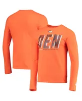 Men's New Era Orange Denver Broncos Combine Authentic Static Abbreviation Long Sleeve T-shirt