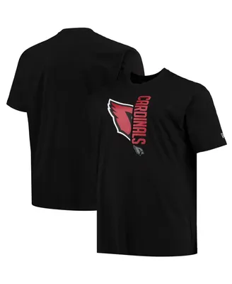 Men's New Era Black Arizona Cardinals Big and Tall 2-Hit T-shirt