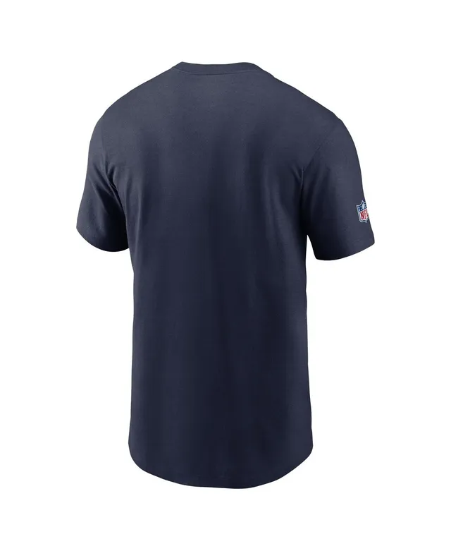 Men's Nike Navy Tennessee Titans Sideline Coach Chevron Lock Up Logo V-Neck  Performance T-Shirt