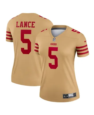 Women's Nike Trey Lance Gold San Francisco 49ers Team Inverted Legend Jersey