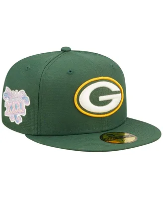Men's New Era Green Bay Packers Super Bowl Xxxi Purple Pop Sweat 59FIFTY Fitted Hat