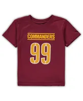 Preschool Boys and Girls Chase Young Burgundy Washington Commanders Mainliner Player Name Number T-shirt