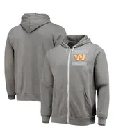 Men's Nfl x Darius Rucker Collection by Fanatics Heathered Charcoal Washington Commanders Sponge Fleece Full-Zip Hoodie