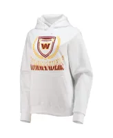 Women's Wear by Erin Andrews White Washington Commanders Fleece Pullover Hoodie