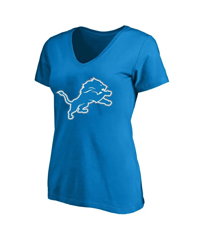 Women's Majestic Threads Aidan Hutchinson Blue/White Detroit Lions Dip-Dye  Player Name & Number Crop Top