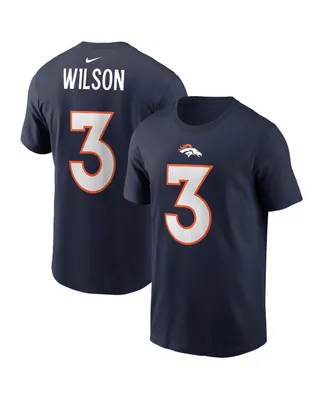 Men's Nike Russell Wilson Navy Denver Broncos Player Name & Number T-shirt