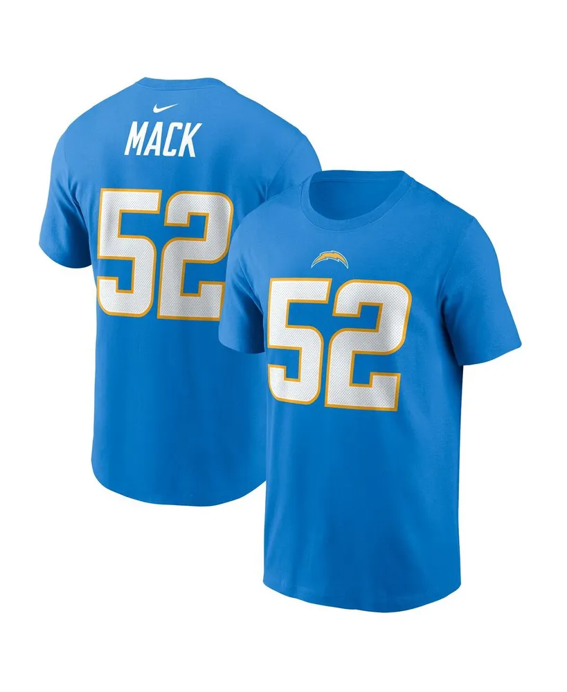 Men's Nike Khalil Mack Powder Blue Los Angeles Chargers Player Name & Number T-shirt