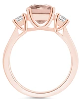 Macy's Morganite (2 ct. t.w.) and Diamond (1/3 Ring 14K Rose Gold