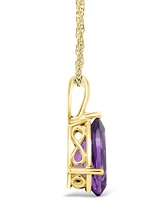 Macy's Amethyst (2-3/4 ct. t.w.) Pendant Necklace in 14K Gold