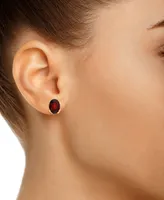 Macy's Garnet (3 ct. t.w.) Stud Earrings in 14K Gold